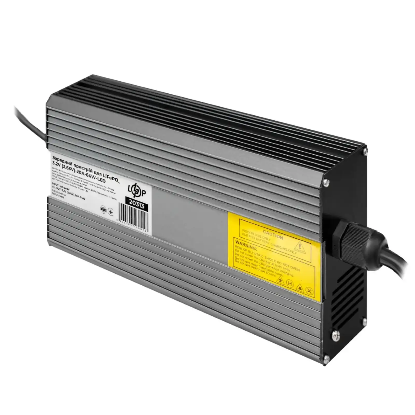 Зарядний пристрій для LiFePO4 комірок 3.2V (3.65V)-20A-64W-LED LogicPower UA