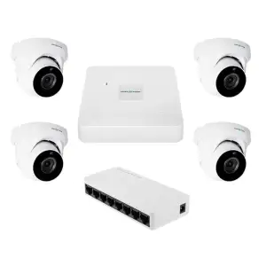 Комплект відеоспостереження на 4 камери GV-IP-K-W95/4 5MP GreenVision UA