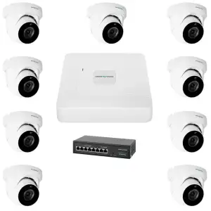 Комплект відеоспостереження на 9 камер GV-IP-K-W77/09 5MP GreenVision UA
