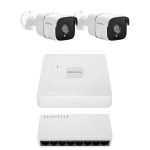 Комплект відеоспостереження на 2 камери GV-IP-K-W97/2 4MP GreenVision UA
