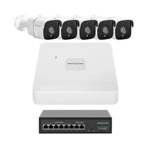 Комплект відеоспостереження на 5 камер GV-IP-K-W87/05 5MP GreenVision UA