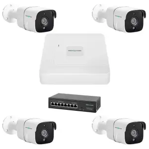 Комплект відеоспостереження на 4 камери GV-IP-K-W75/04 5MP GreenVision UA