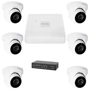 Комплект відеоспостереження на 6 камер GV-IP-K-W76/06 5MP GreenVision UA