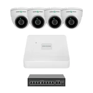 Комплект відеоспостереження на 4 камери GV-IP-K-W98/4 4MP GreenVision UA