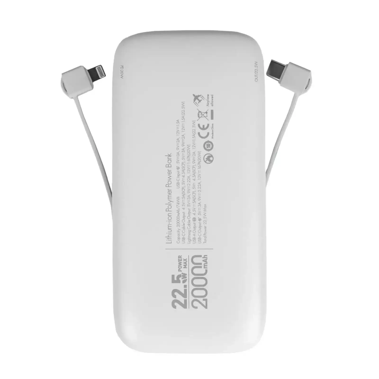 Зовнішній акумулятор LP PQ20 20000mAh 22.5W LogicPower UA