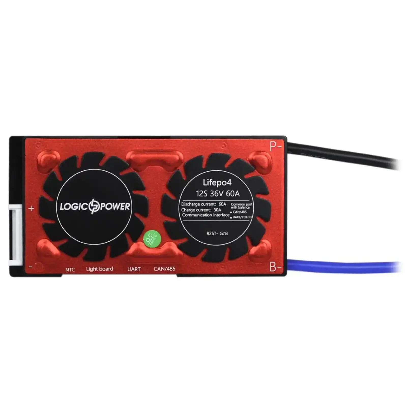 Smart BMS плата LP LiFePO4 36V 12S Dis 60A Ch 30A UART+RS485+CAN LogicPower UA