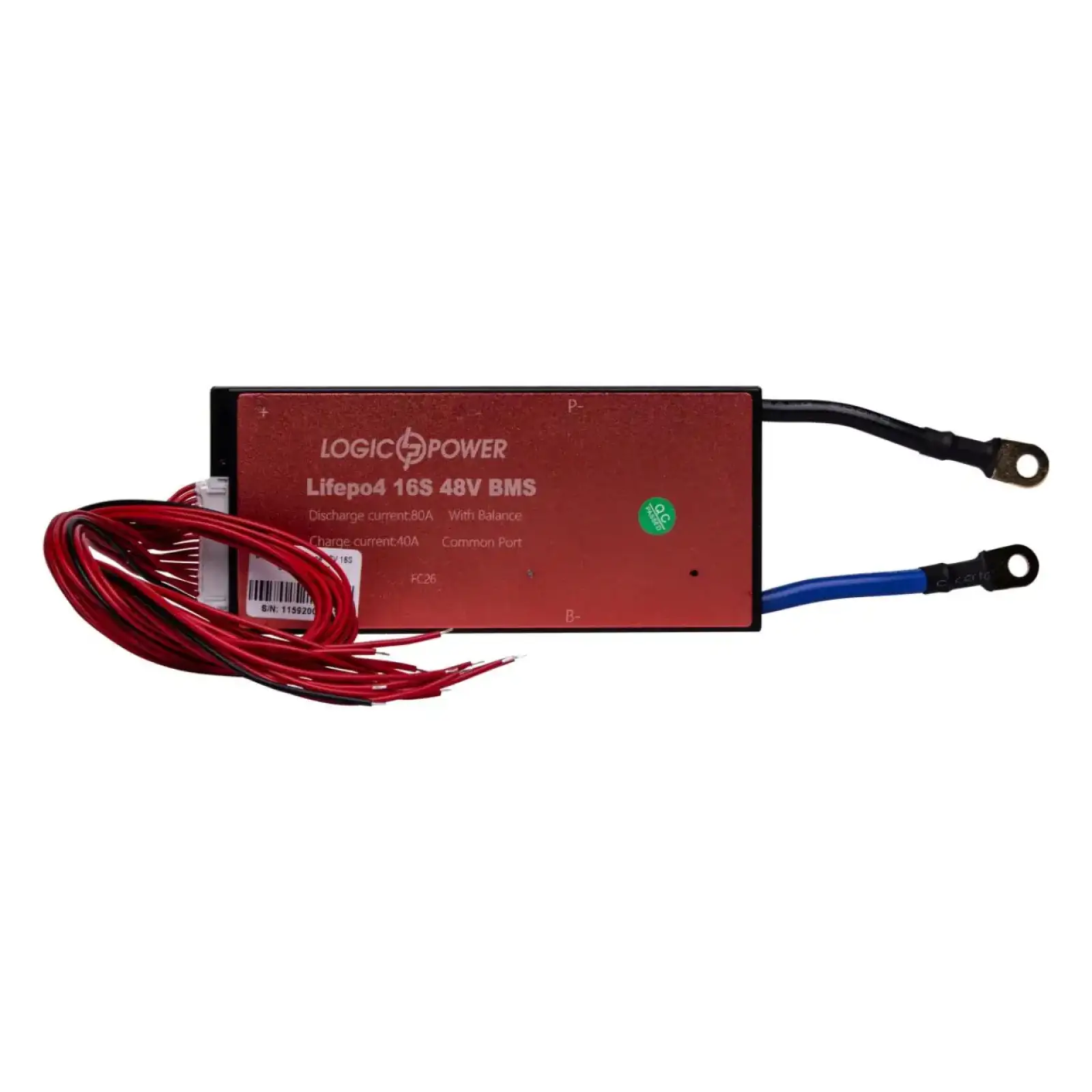 BMS плата LiFePO4 48V 16S Dis 80A Ch 40A LogicPower UA
