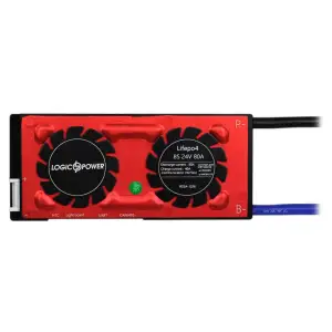 Smart BMS плата LP LiFePO4 24V 8S Dis 80A Ch 40A UART+RS485+CAN LogicPower UA