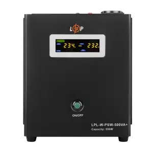 ДБЖ LogicPower LPL-W-PSW-500VA+ (350Вт) 5A/10A з правильною синусоїдою 12V UA