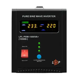 ИБП LP LPL-PSW-1500VA+ (1050Вт) 10A/20A с правильной синусоидой 24V LogicPower UA