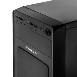 Комп'ютерний корпус Everest 6116 - 400w 12cm MATX, 2xUSB3.0+2xUSB2.0 Уцінка UA