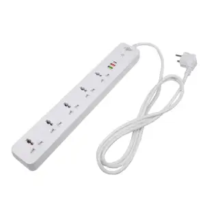 Сетевой фильтр (удлинитель) LP (5x230V-2500W, 1xUSB-38W/PD/QC3.0, 1xType-C 20W, 1xUSB 18W) LogicPower UA