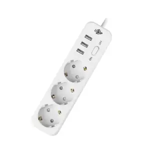Мережевий фільтр PREMIUM LP-X3 USB 4 м White (2200 Вт) LogicPower UA