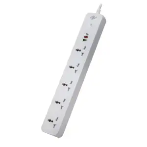 Сетевой фильтр (удлинитель) LP (5x230V-2500W, 1xUSB-38W/PD/QC3.0, 1xType-C 20W, 1xUSB 18W) LogicPower UA