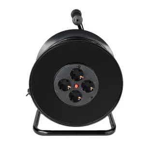 Удлинитель на катушке LP 50м (ПВС 3*1,5), 4 гнезда с заземляющим контактом до 3.5 кВт LogicPower UA