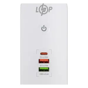 Сетевой фильтр (удлинитель) LP (5x230V-2500W, 1xUSB-38W/PD/QC3.0, 1xType-C 20W, 1xUSB 18W) LogicPower UA