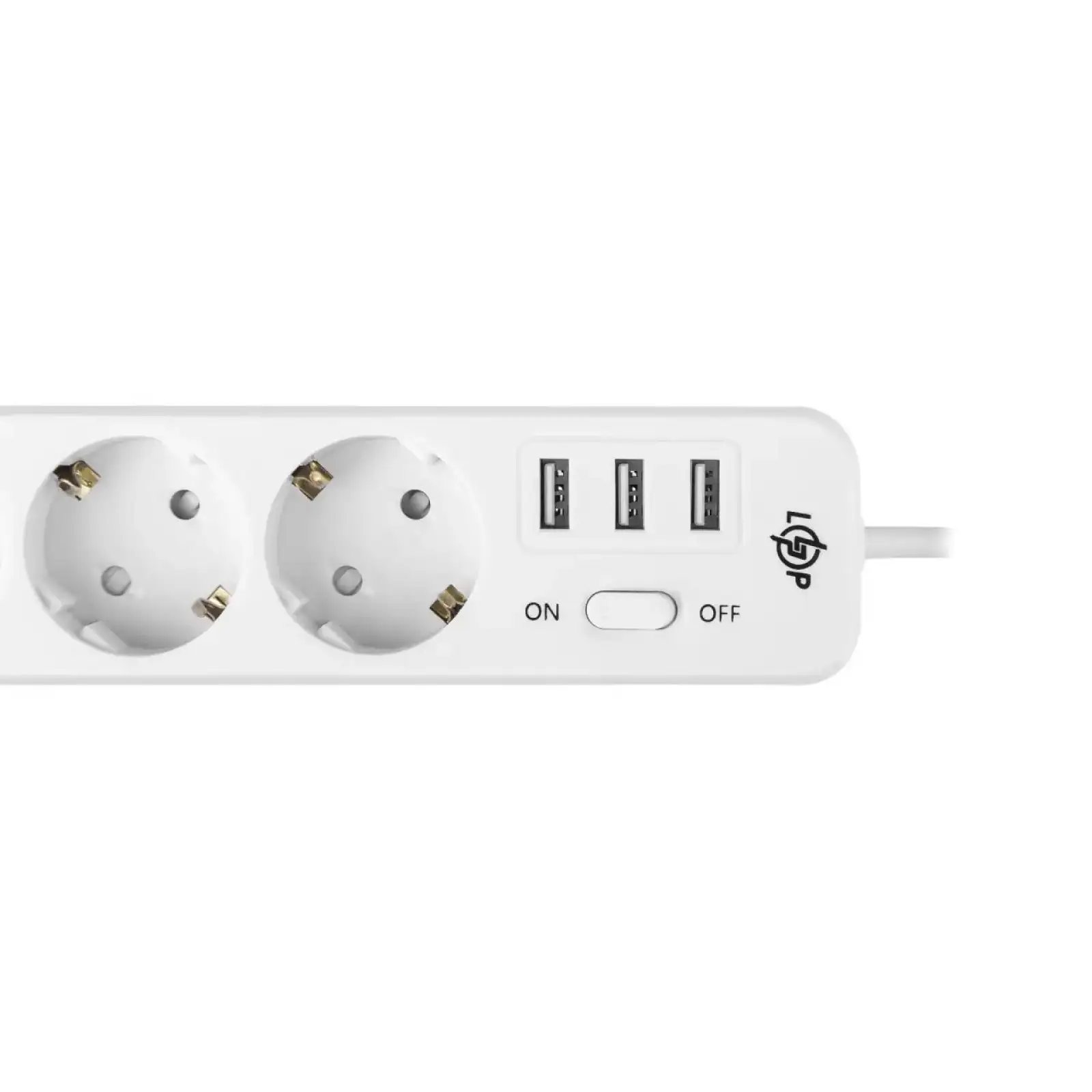 Мережевий фільтр PREMIUM LP-X3 USB 4 м White (2200 Вт) LogicPower UA