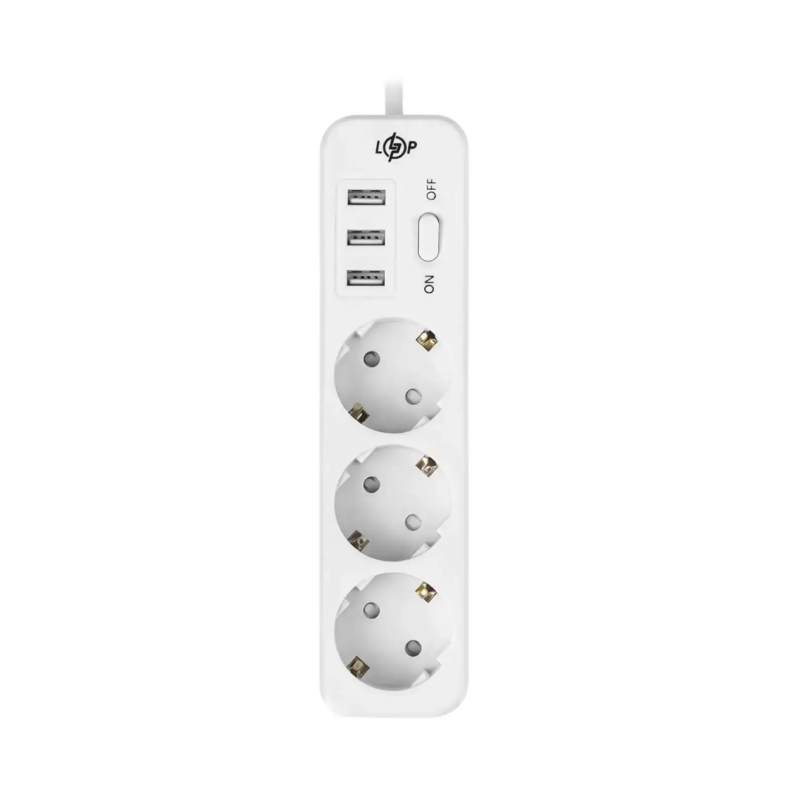 Мережевий фільтр PREMIUM LP-X3 USB 4 м White (2200 Вт) LogicPower UA