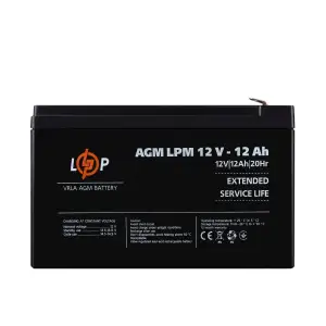 Аккумулятор AGM LPM 12V - 12 Ah LogicPower UA