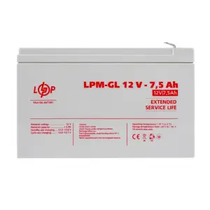 Аккумулятор гелевый LPM-GL 12V - 7.5 Ah LogicPower UA