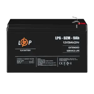 Тяговый свинцово-кислотный AGM аккумулятор LP 6-DZM-9 Ah LogicPower UA