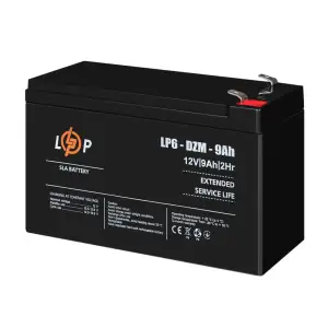 Тяговый свинцово-кислотный AGM аккумулятор LP 6-DZM-9 Ah LogicPower UA