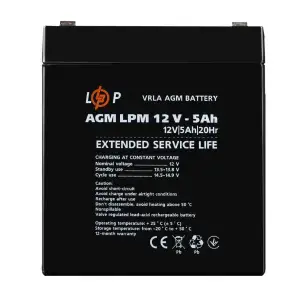Аккумулятор AGM LPM 12V - 5 Ah LogicPower UA