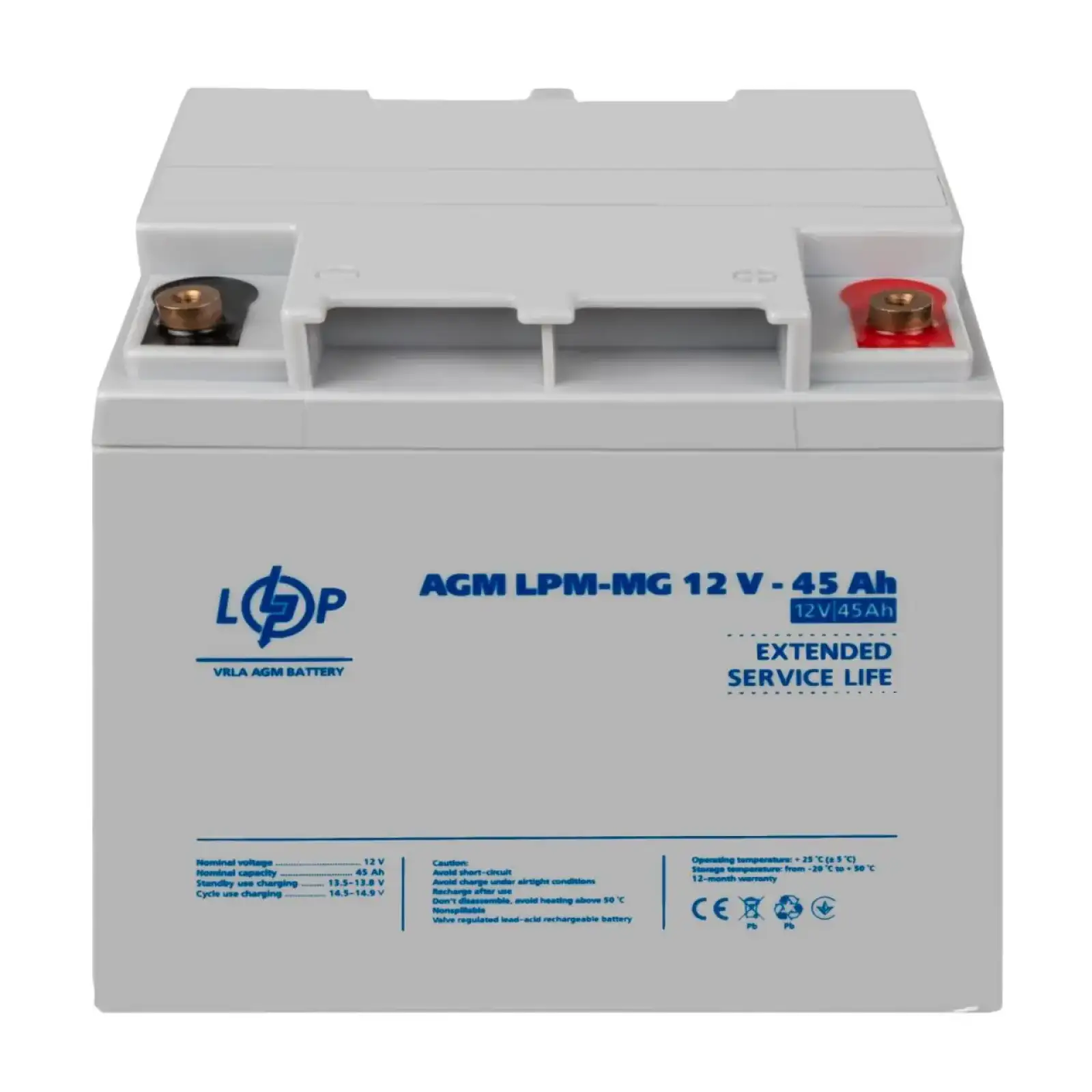 Аккумулятор мультигелевый LPM-MG 12V - 45 Ah Уценка 10.2024 LogicPower UA