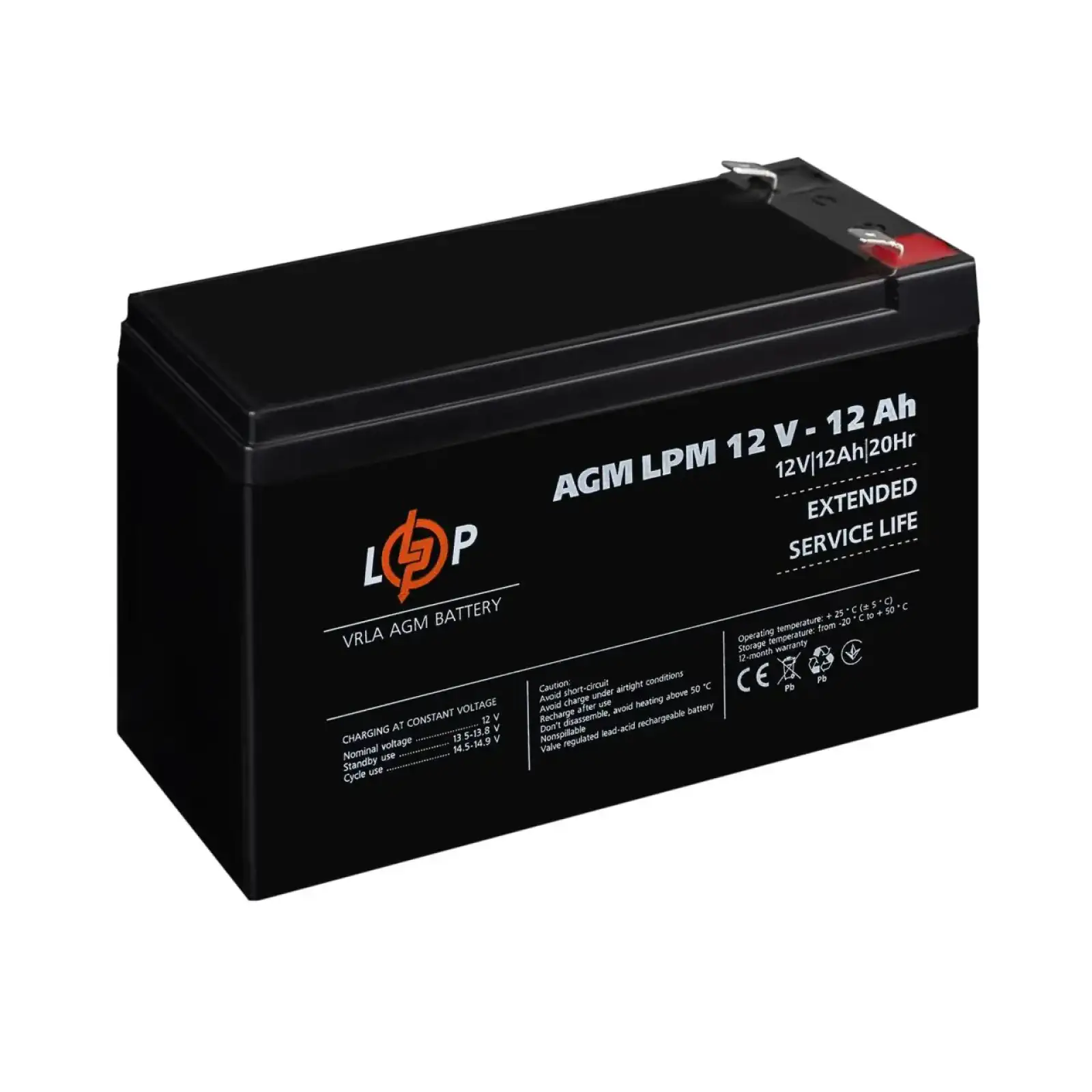 Аккумулятор AGM LPM 12V - 12 Ah LogicPower UA