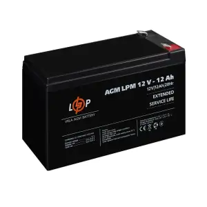 Аккумулятор AGM LPM 12V - 12 Ah LogicPower UA