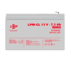 Аккумулятор гелевый LPM-GL 12V - 7.2 Ah Уценка 08.2024 LogicPower UA
