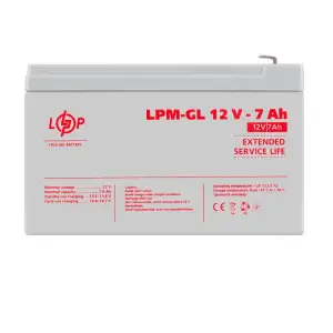 Аккумулятор гелевый LPM-GL 12V - 7 Ah Уценка 08/24 LogicPower UA