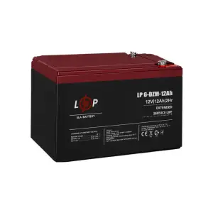 Тяговый свинцово-кислотный AGM аккумулятор LP 6-DZM-12 Ah - под Болт М5 LogicPower UA