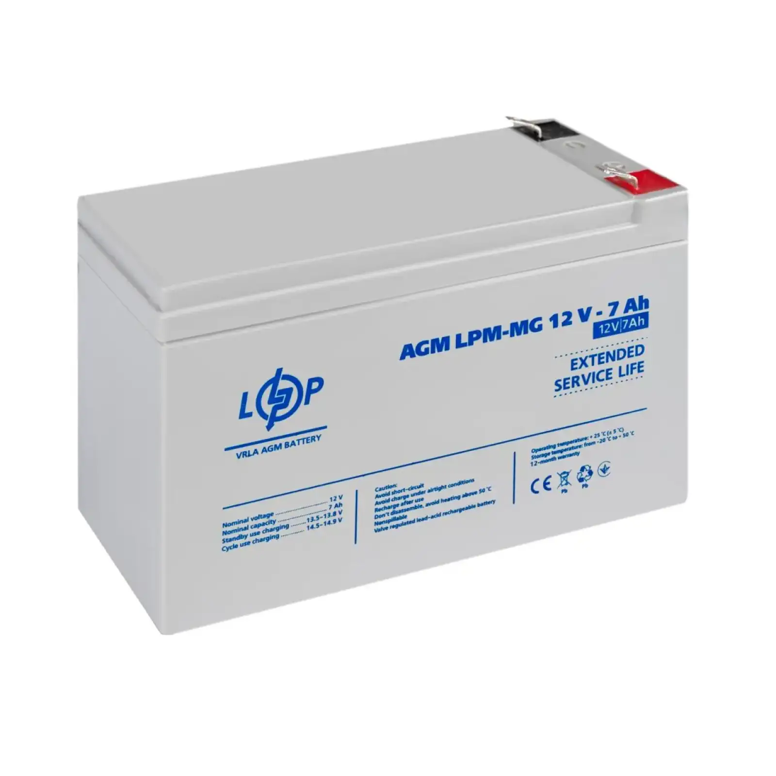 Акумулятор мультигелевий LPM-MG 12V - 7 Ah LogicPower UA