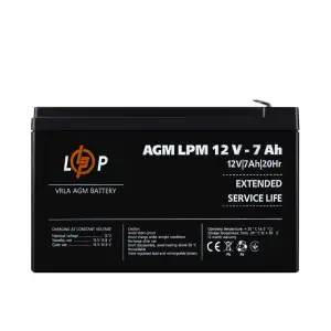 Аккумулятор AGM LPM 12V - 7 Ah LogicPower UA