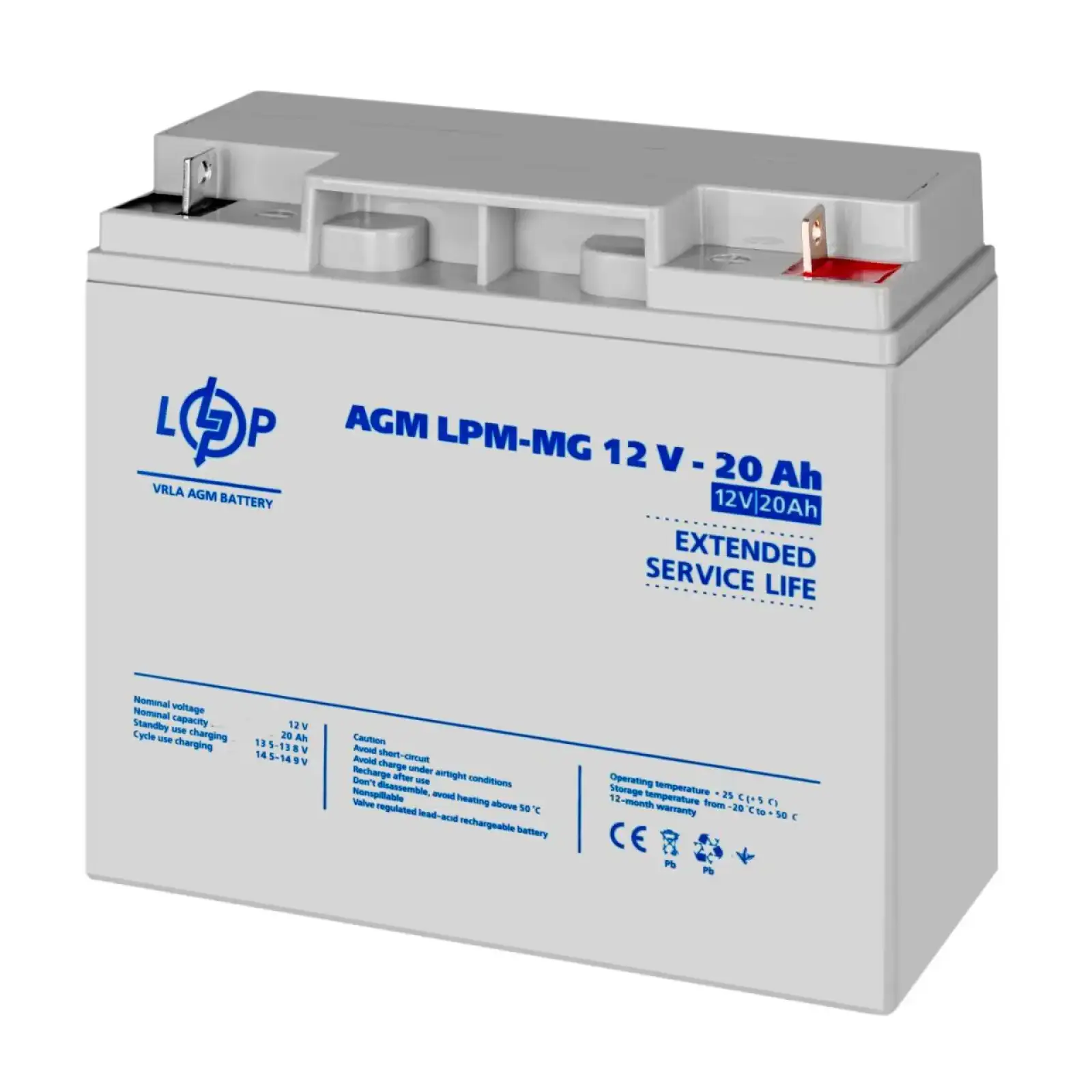 Аккумулятор мультигелевый LPM-MG 12V - 20 Ah Уценка 08.2024 LogicPower UA