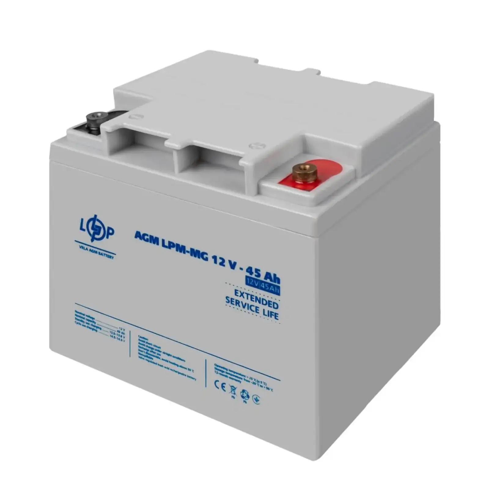 Аккумулятор мультигелевый LPM-MG 12V - 45 Ah Уценка 10.2024 LogicPower UA