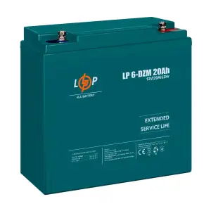 Тяговый свинцово-кислотный AGM аккумулятор LP 6-DZM-20 Ah LogicPower UA