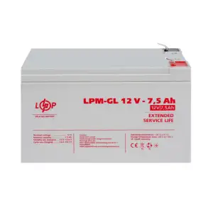 Аккумулятор гелевый LPM-GL 12V - 7.5 Ah LogicPower UA