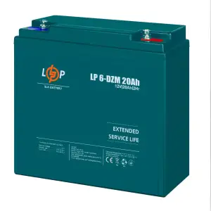 Тяговый свинцово-кислотный AGM аккумулятор LP 6-DZM-20 Ah LogicPower UA