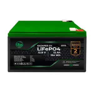 Акумулятор GV LiFePO4 12,8V - 12Ah (154Wh) LogicPower UA