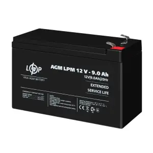 Аккумулятор AGM LPM 12V - 9 Ah LogicPower UA