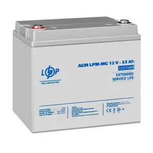 Аккумулятор мультигелевый LPM-MG 12V - 33 Ah Уценка 04.2025 LogicPower UA