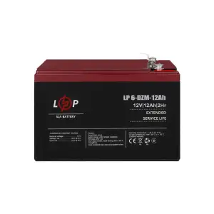 Тяговый свинцово-кислотный AGM аккумулятор LP 6-DZM-12 Ah Уценка LogicPower UA