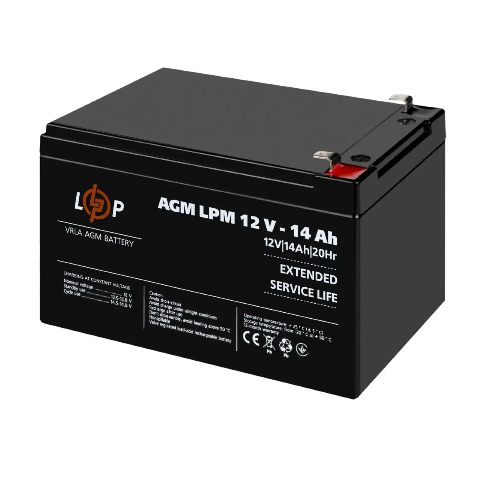 Акумулятор AGM LPM 12V - 14 Ah LogicPower UA