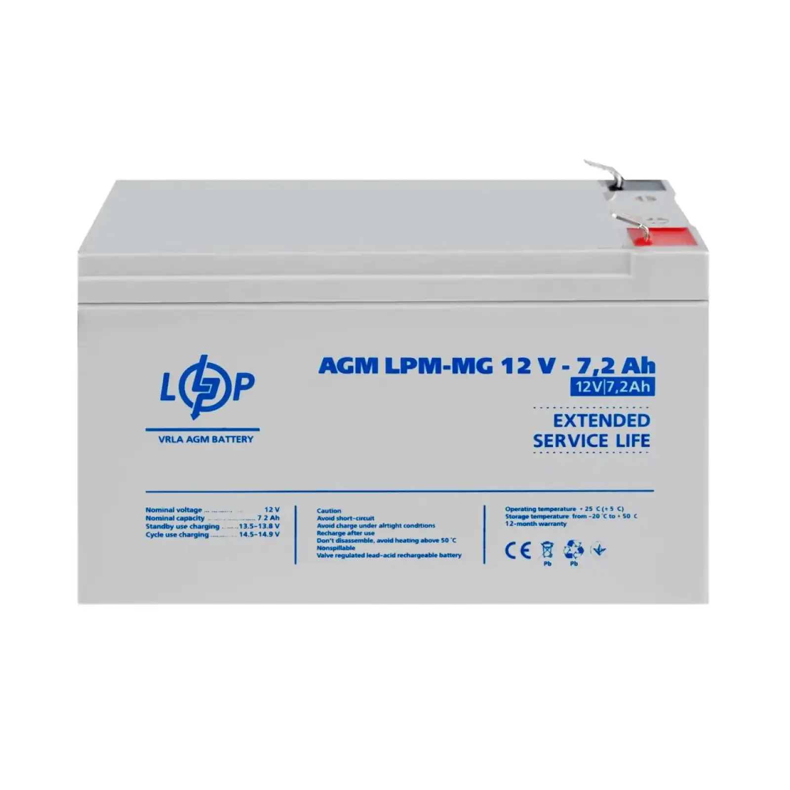 Аккумулятор мультигелевый LPM-MG 12V - 7.2 Ah Уценка 10.2024 LogicPower UA