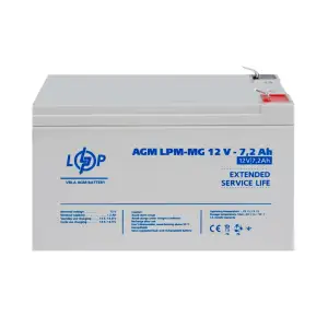 Аккумулятор мультигелевый LPM-MG 12V - 7.2 Ah Уценка 10.2024 LogicPower UA