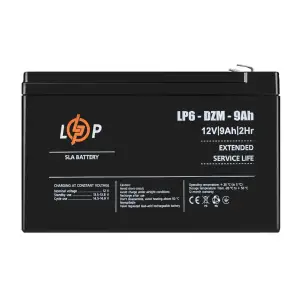 Тяговый свинцово-кислотный AGM аккумулятор LP 6-DZM-9 Ah LogicPower UA