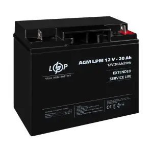 Аккумулятор AGM LPM 12V - 20 Ah LogicPower UA