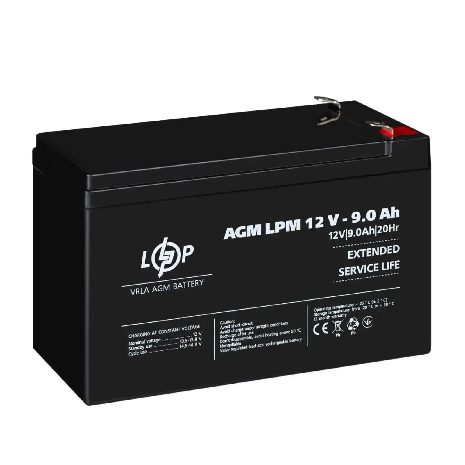 Аккумулятор AGM LPM 12V - 9 Ah LogicPower UA